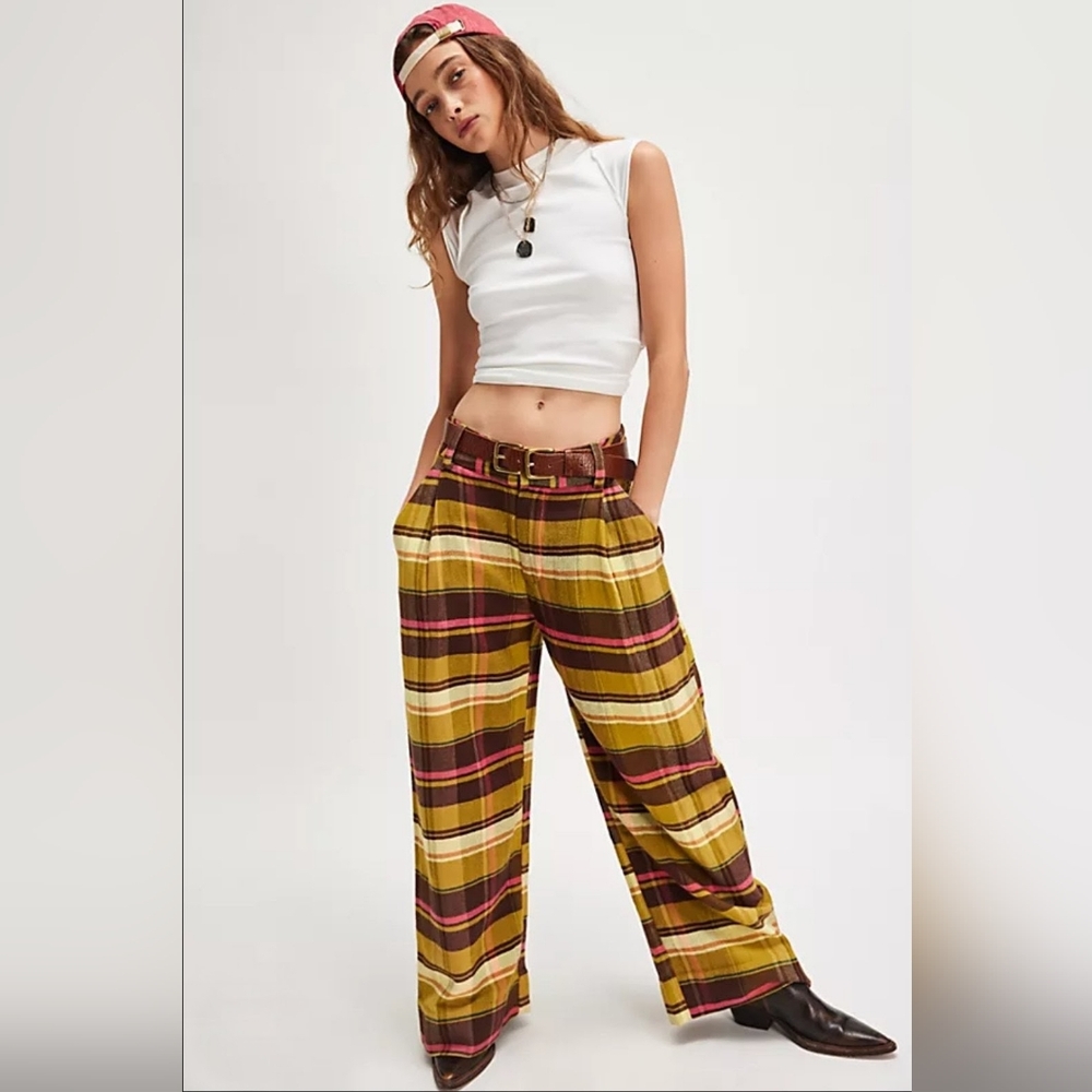 Plaid Multicolor Men's Pants